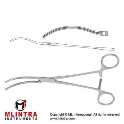 Potts Atrauma Anastomosis Clamp Curved Stainless Steel, 22 cm - 8 3/4"